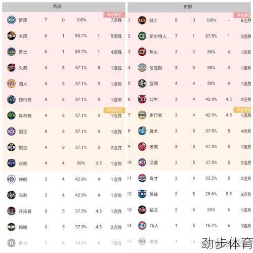 震撼！NBA西部最新积分榜大揭秘，你了解多少？